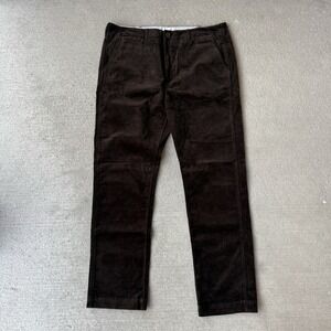 beams men's 2 pleat corduroy pant dark brown size XL
